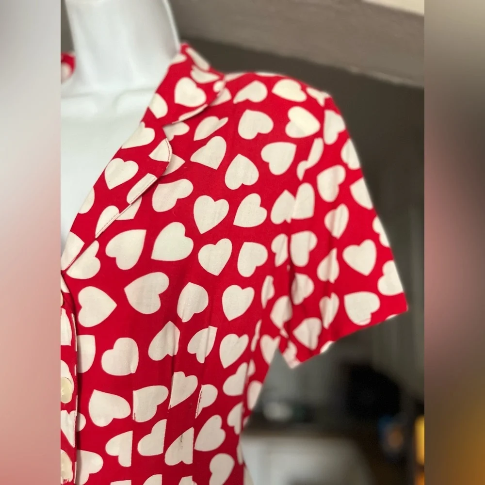 Vintage 80-90s maxi valentine dress-12 - Picture 6 of 11